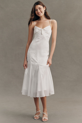 Mixed Jacquard Maxi Slip Dress