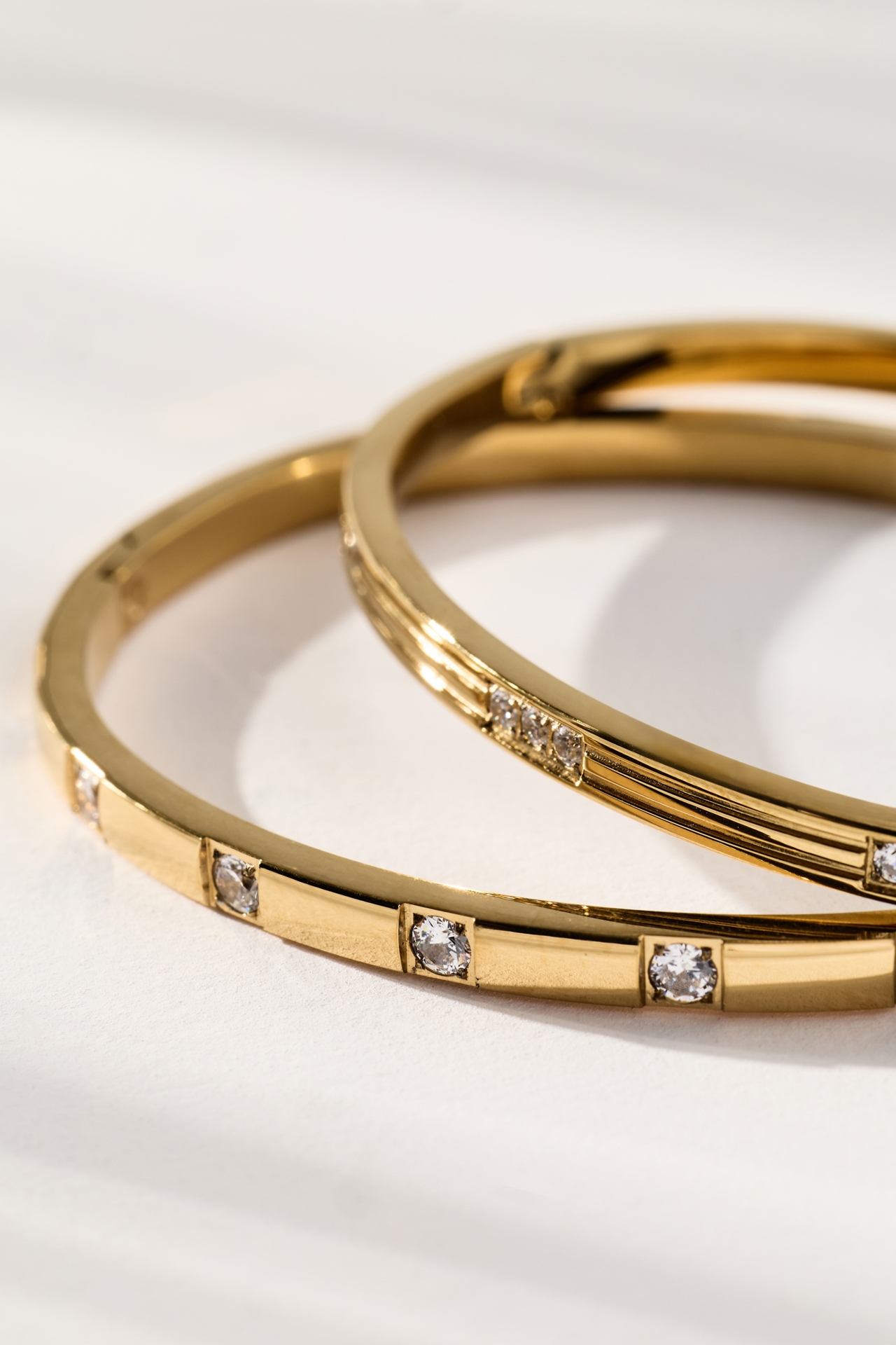 Metal Stacking Bracelets, Set of 2