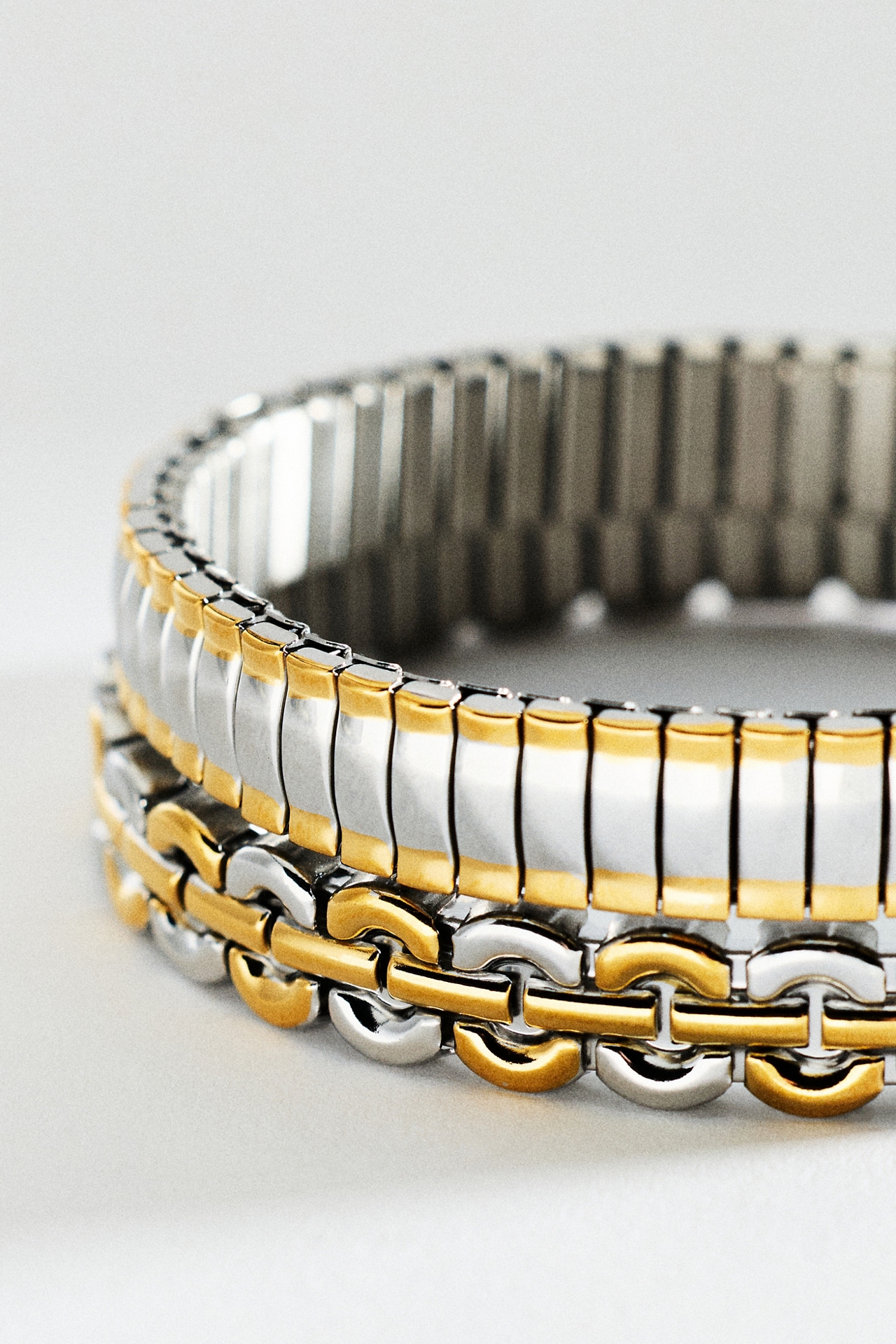 Metal Stretch Bracelets, Set of 2