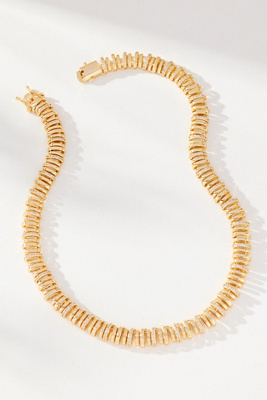 By Anthropologie Linked Bead Short Necklace In Gold
