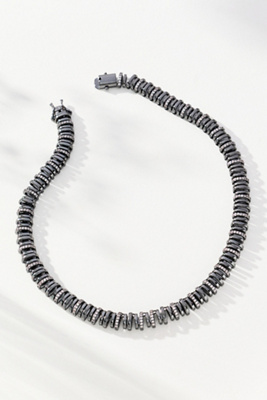 By Anthropologie Linked Bead Short Necklace In Silver