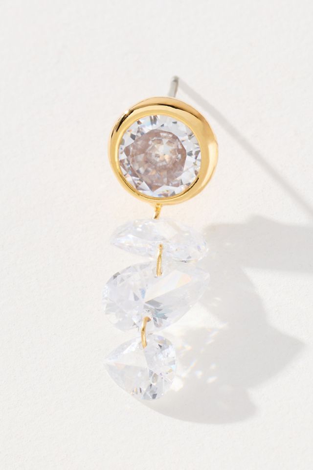 Chunky Crystal Teardrop Earrings #1