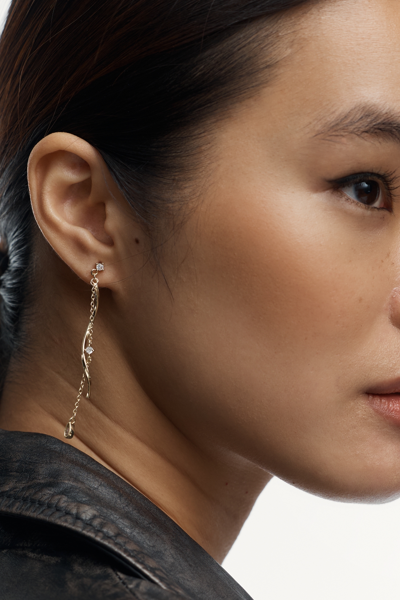 Crystal Chain Duet Earrings