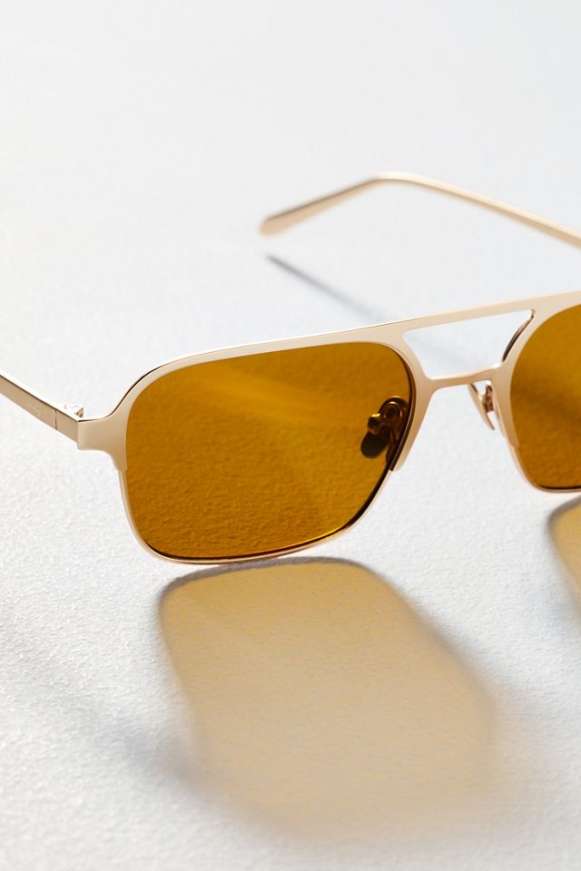 INDY Jimmy Caramel Metal Aviator Sunglasses #2