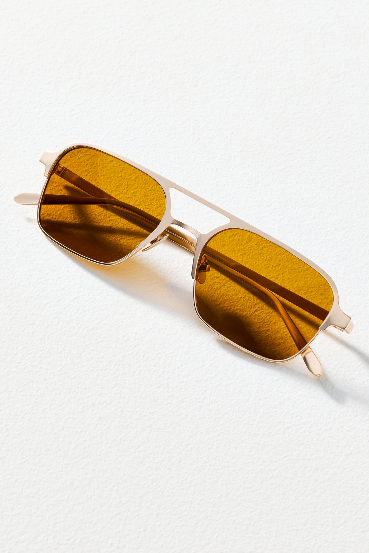 INDY Jimmy Caramel Metal Aviator Sunglasses