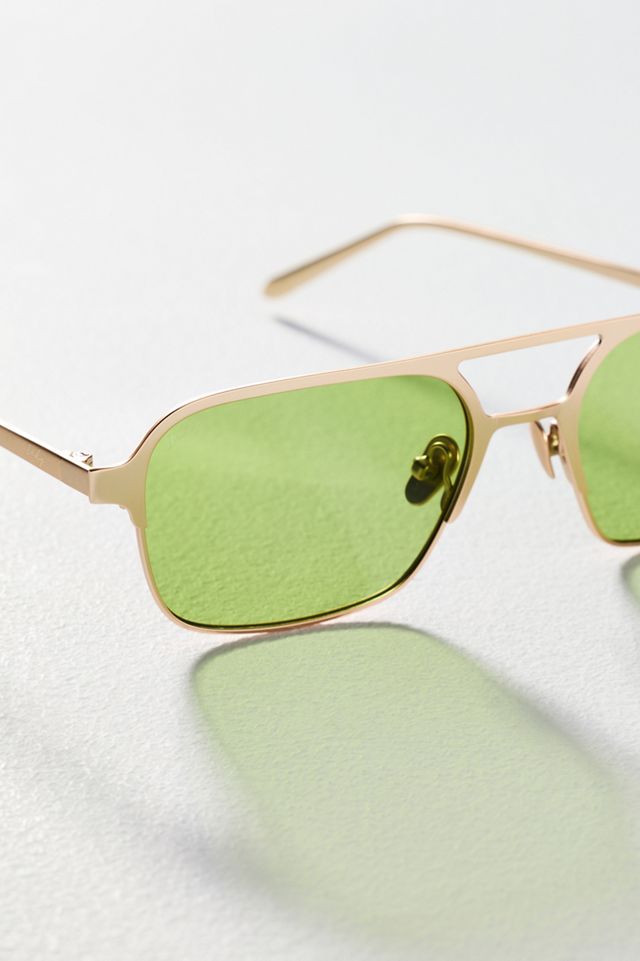 INDY Jimmy Caramel Metal Aviator Sunglasses #2