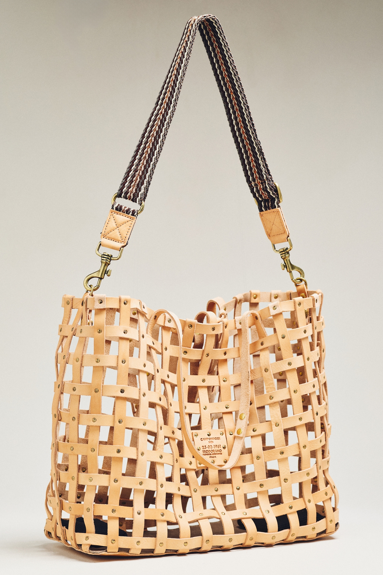 Campomaggi Valeria Woven Leather Tote Bag