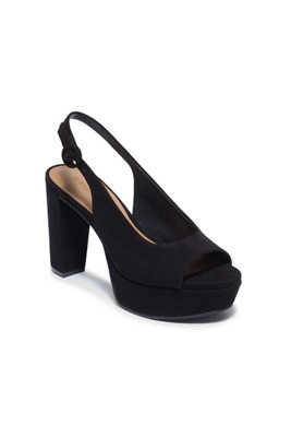 Bernardo Vega Peep-toe Platform Slingback Heels In Multi
