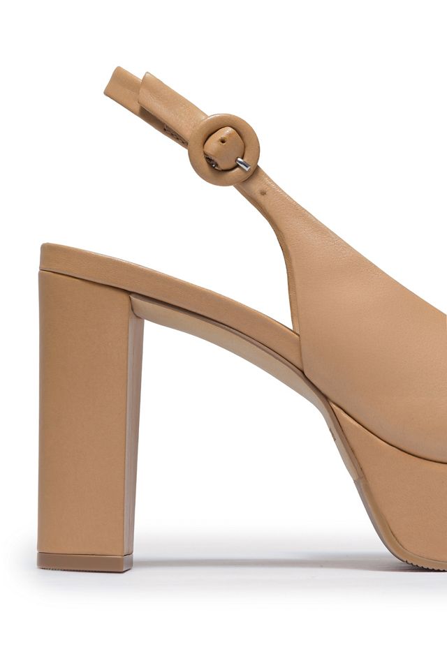 Bernardo Vega Peep-Toe Platform Slingback Heels #1