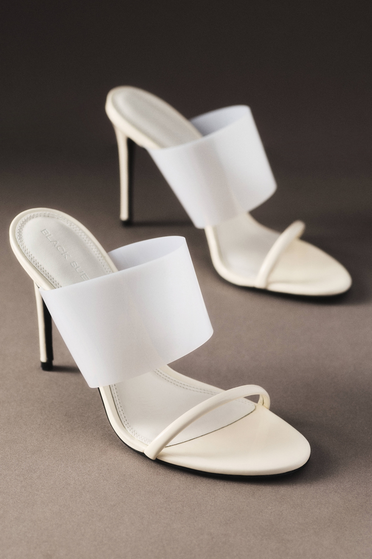 Black Suede Studio Nebula Mule Heels