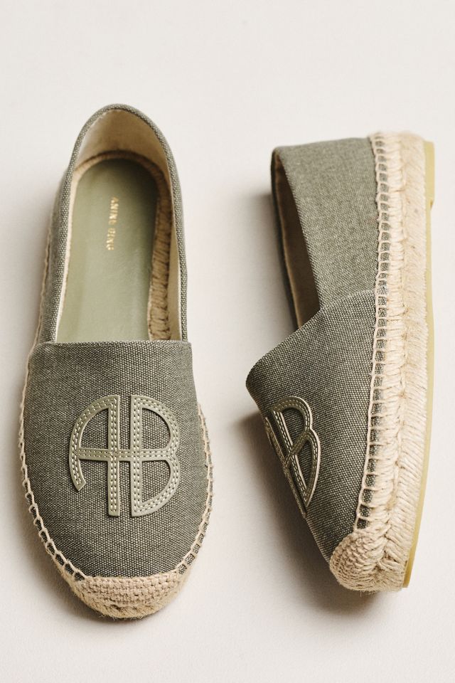 Anine Bing Paloma Embossed Logo Espadrilles #1