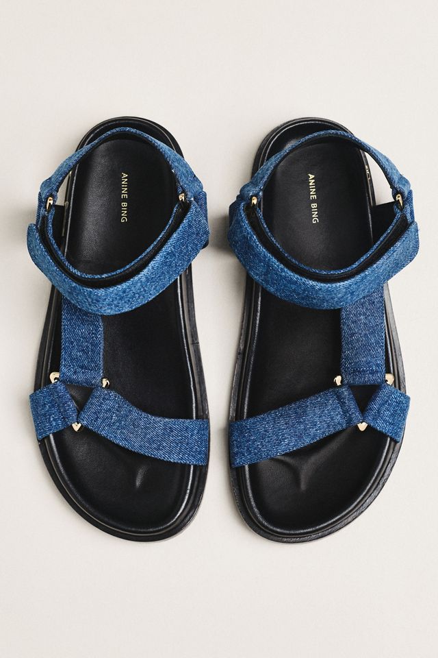 Anine Bing Jess Hardware Ankle-Strap Sandals | Anthropologie