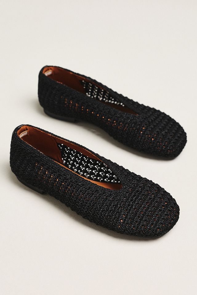 By Anthropologie Woven Crochet Ballet Flats #1