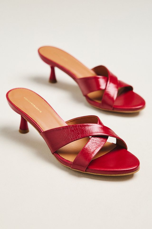 By Anthropologie Criss-Cross Kitten Heels #1
