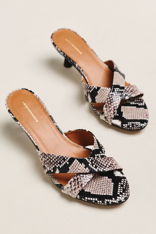 By Anthropologie Criss-Cross Kitten Heels #1