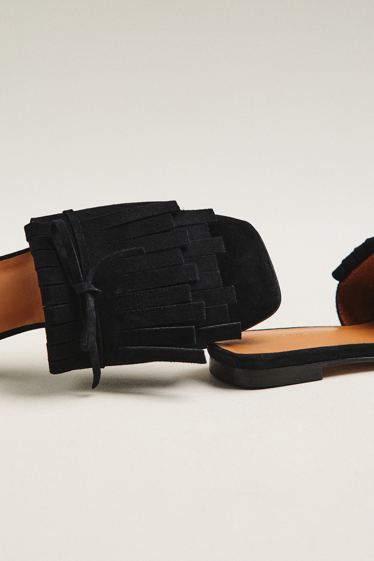 By Anthropologie Kiltie Open Toe Slide Sandals