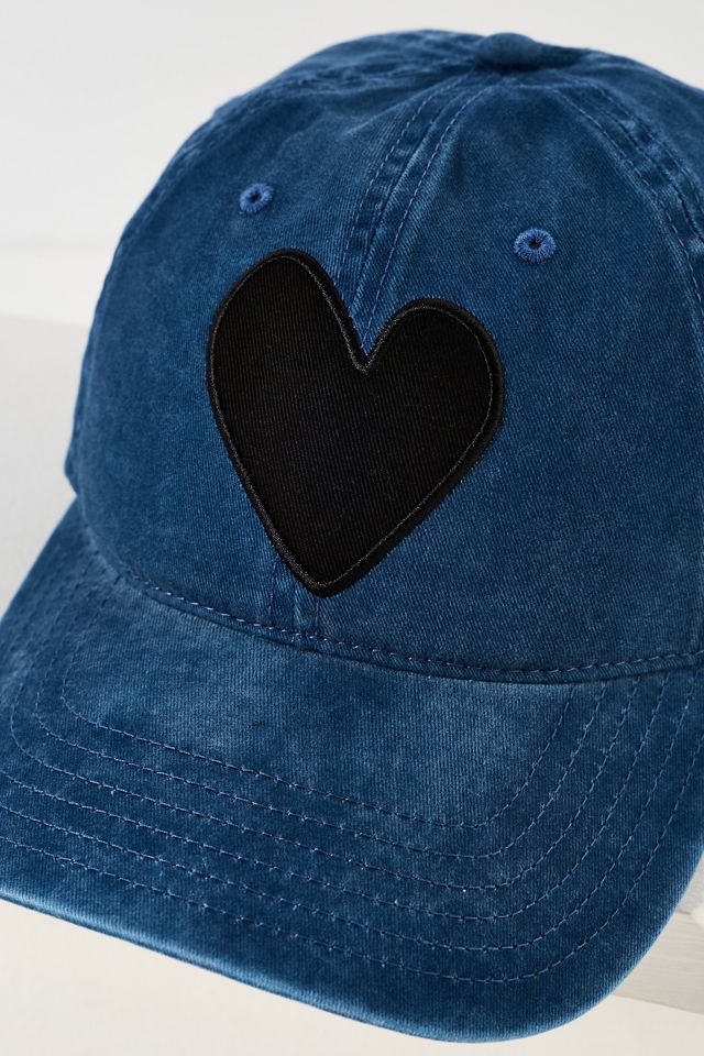 Kerri Rosenthal Denim Heart Baseball Cap #2