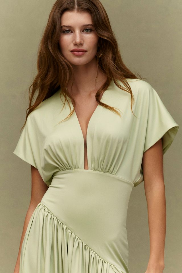 delfi gold pleated silk mini dress Patbo Golden Dust Mini Dress main image 0