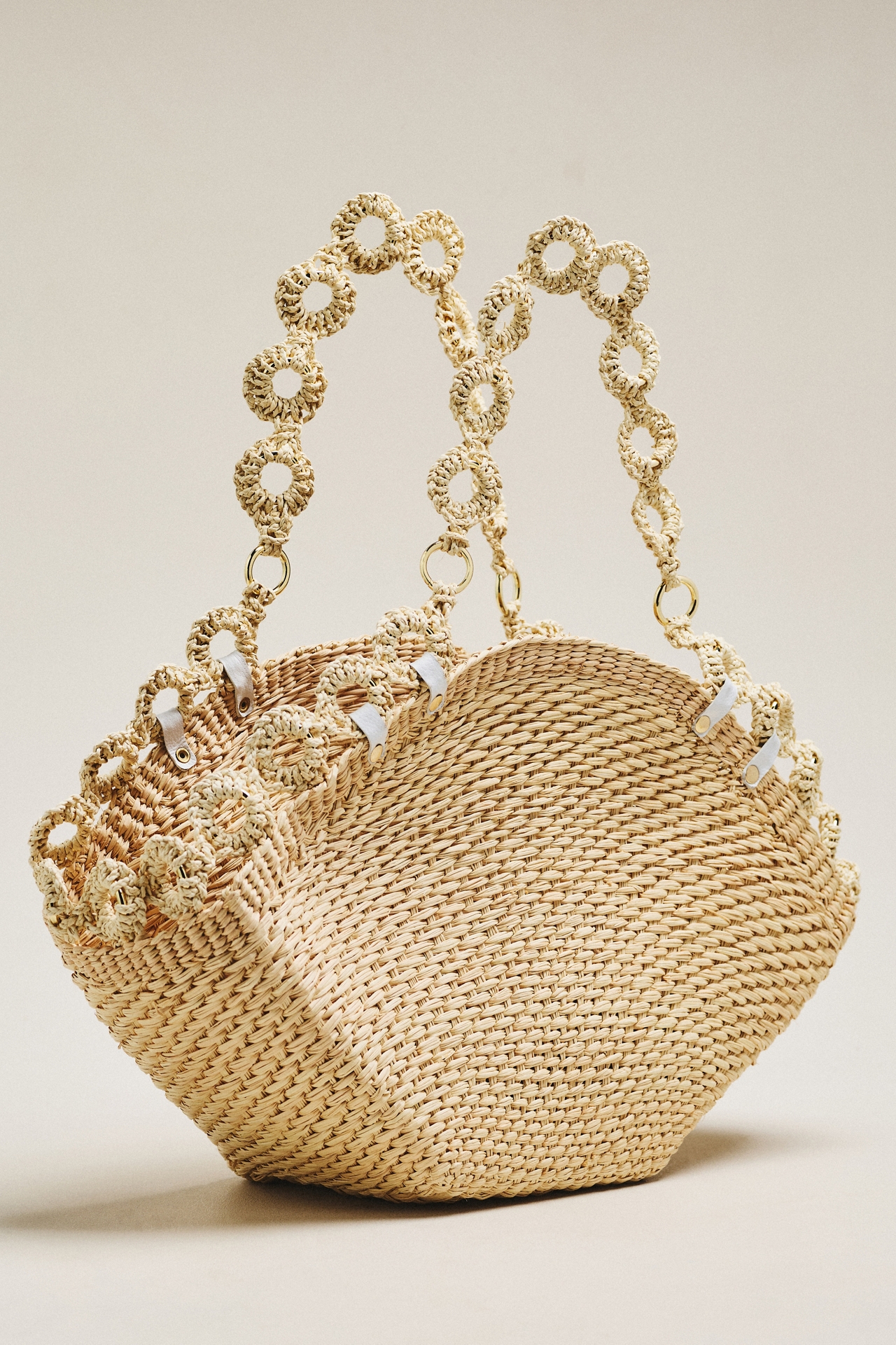Sensi Studio Woven Straw Hand Bag