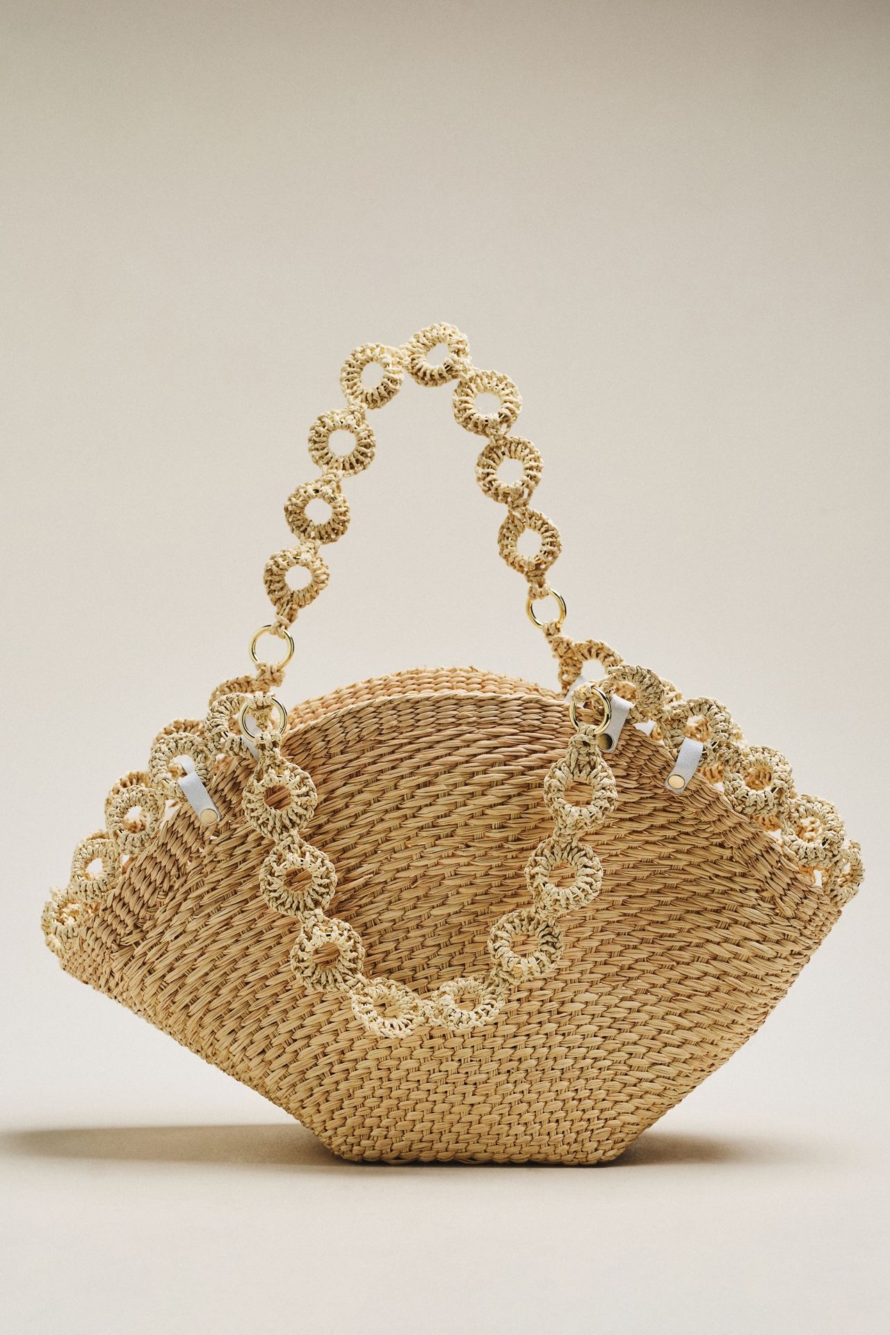 Sensi Studio Woven Straw Hand Bag