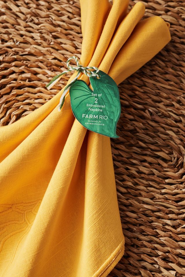 Farm Rio x Anthropologie Embroidered Napkin, Set of 2 #2
