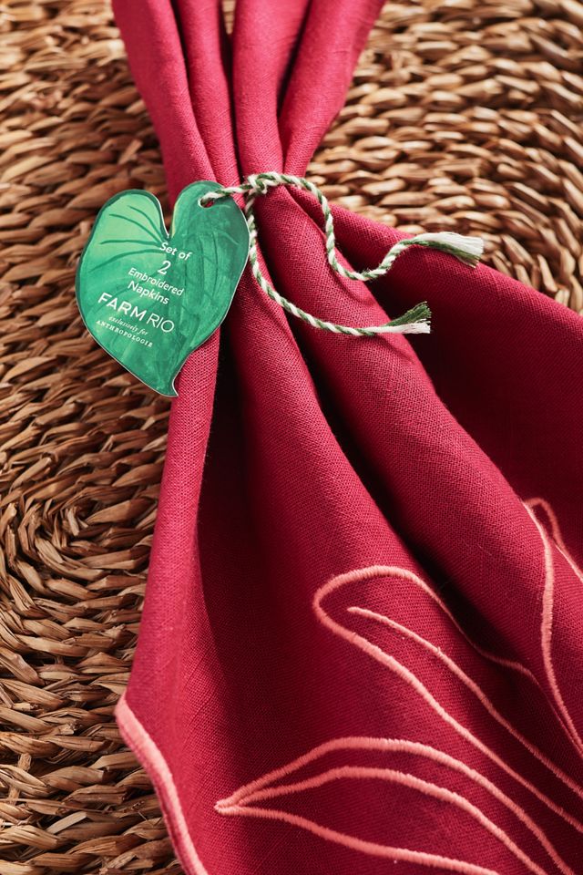 Farm Rio x Anthropologie Embroidered Napkin, Set of 2 | AnthroHome