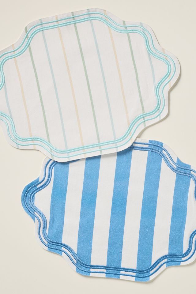 Madeline Embroidered Striped Placemat #1