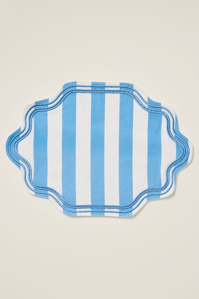 Madeline Embroidered Striped Placemat #2