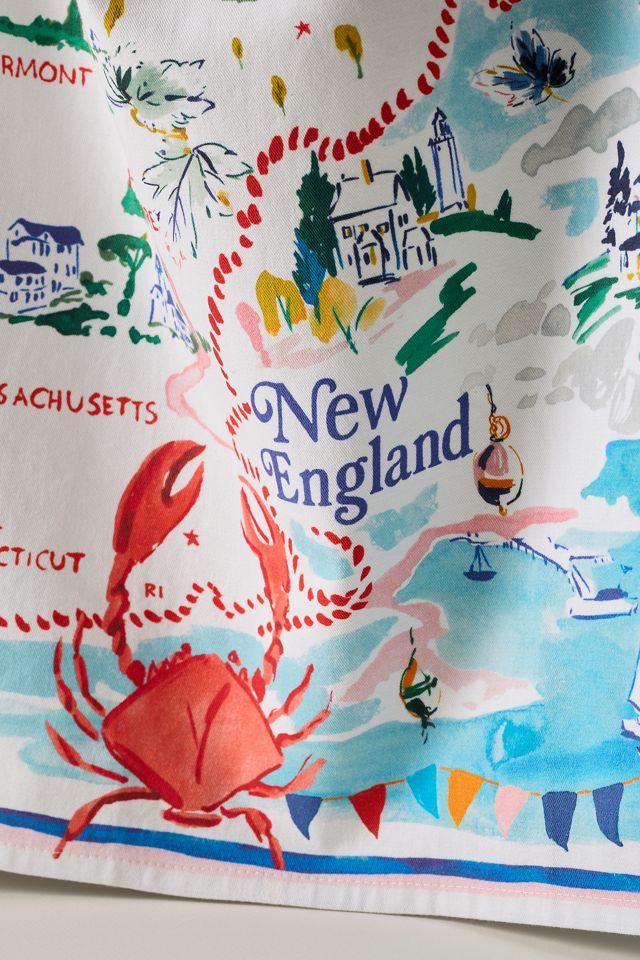 Coastal Summer California Dish Towel #1