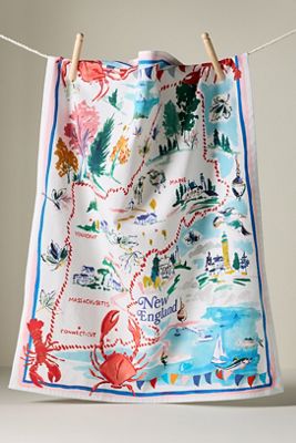 Coastal Summer California Dish Towel