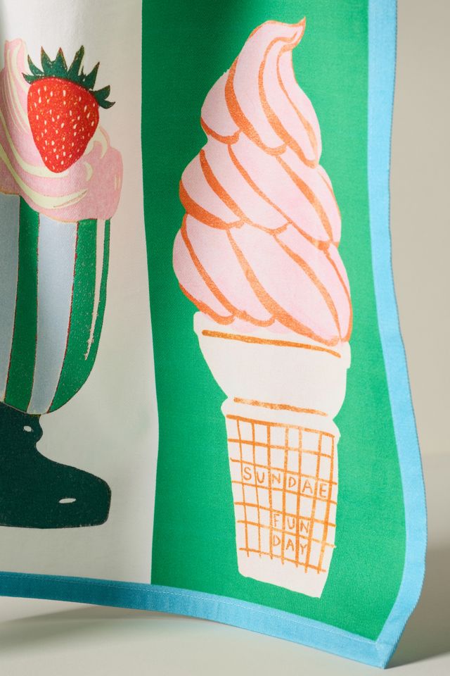 Sundae Funday Tea Towel #1