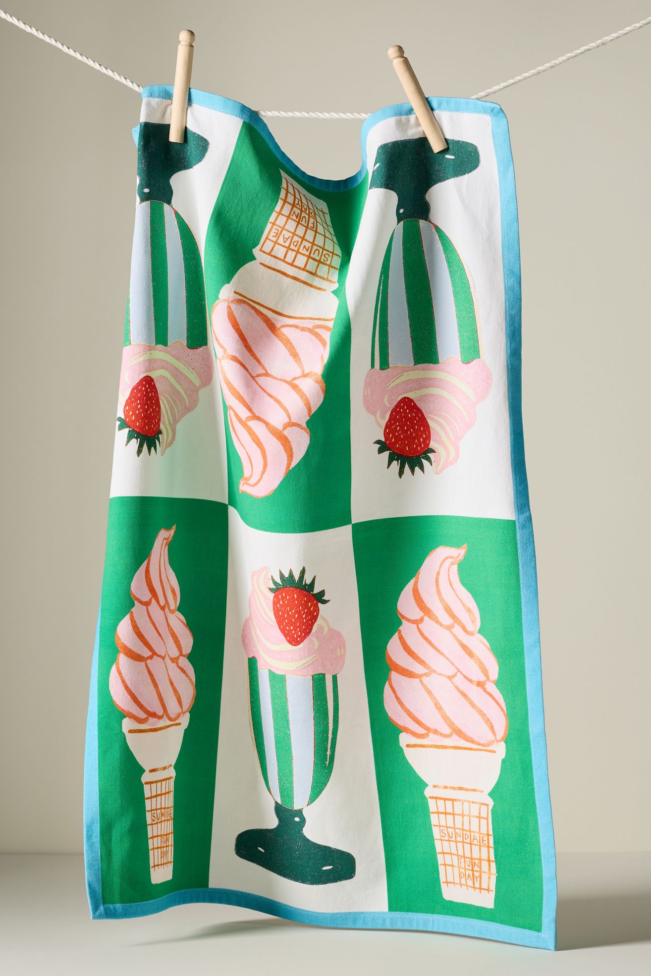 Sundae Funday Dish Towel