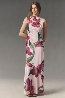 LEO LIN Imogen Silk Blend Maxi Dress | Anthropologie