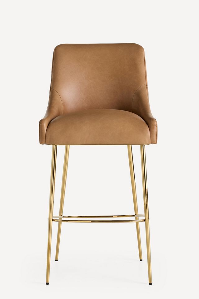 Elowen Leather Bar Stool #1