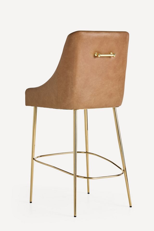 Elowen Leather Bar Stool #3