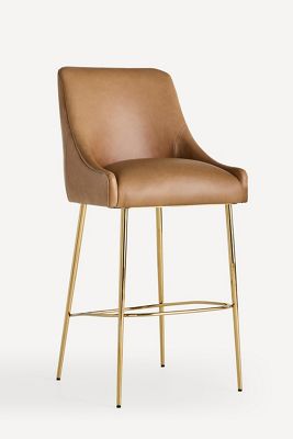 Elowen Leather Bar Stool