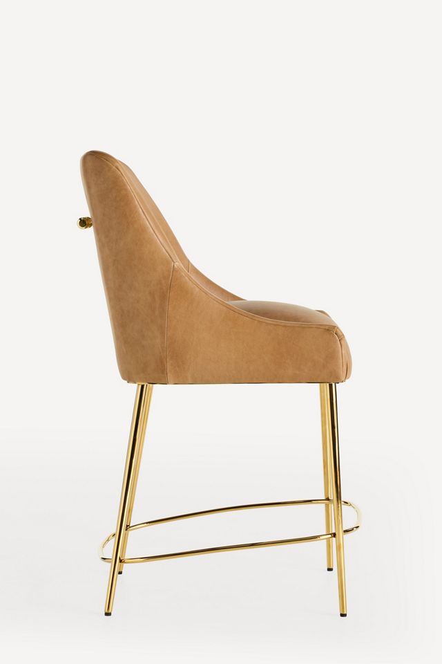 Elowen Leather Counter Stool #2