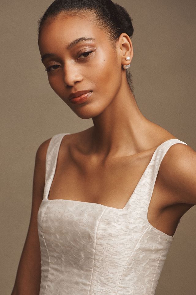 Bronx and Banco Tiara Sleeveless Fit & Flare Midi Wedding Gown |  Anthropologie