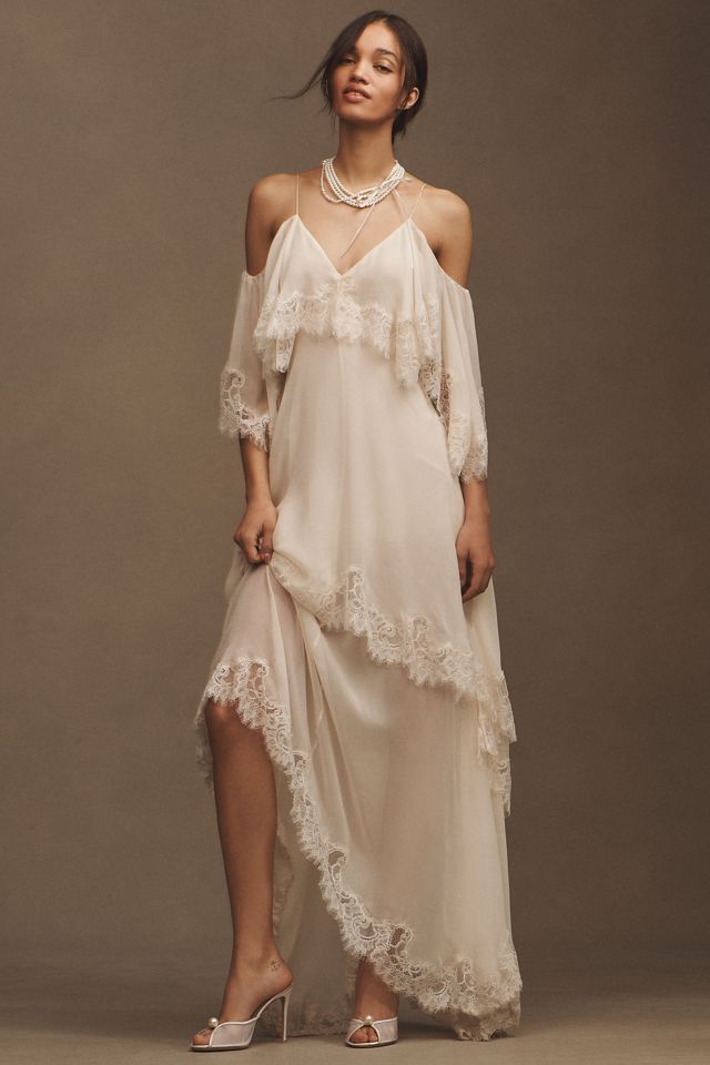 knee length dresses for ladies Astra Silk Lace Maxi Dress main image 1