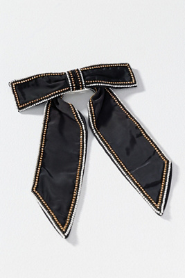 Namjosh Xl Crystal Hair Bow In Black