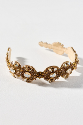 Namjosh Crystal Headband In Gold