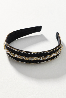 Namjosh Rhinestone Headband In Black