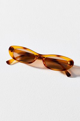 Anthropologie eyeking oval chain sunglasses Eyeking Slim Tiny Oval Sunglasses | Anthropologie main image 4