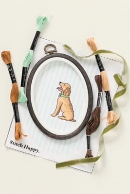 Dog Icon Embroidery Kit