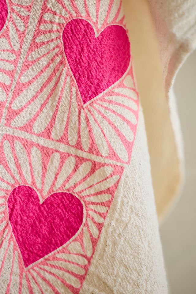 Hearts Cotton Dish Towel #1