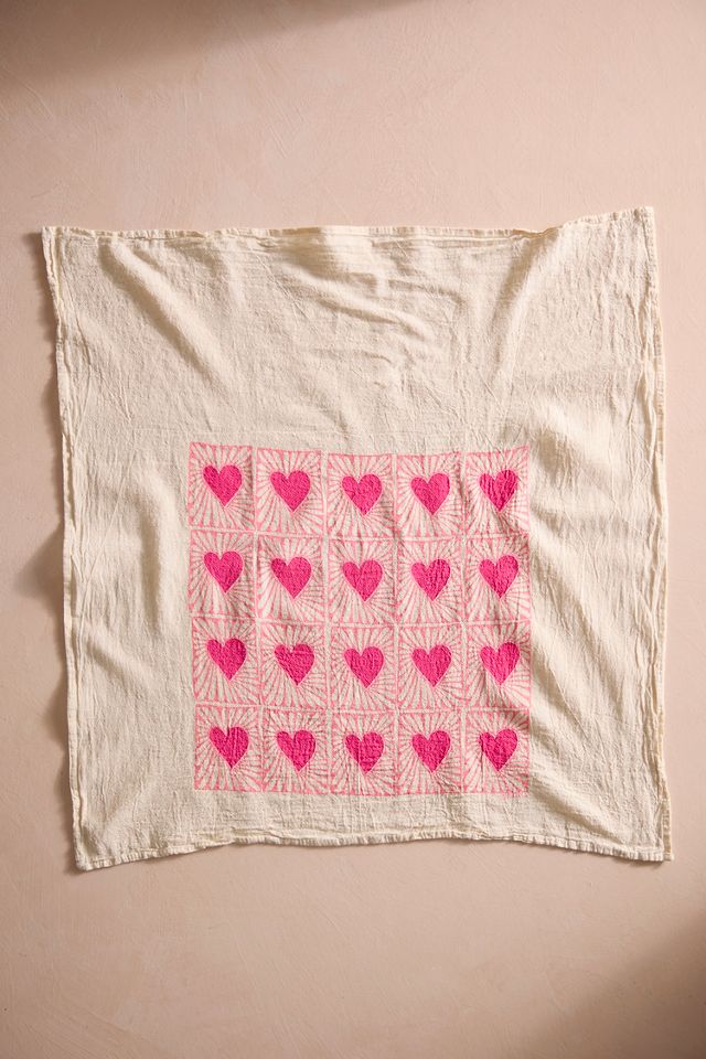 Hearts Cotton Dish Towel #2