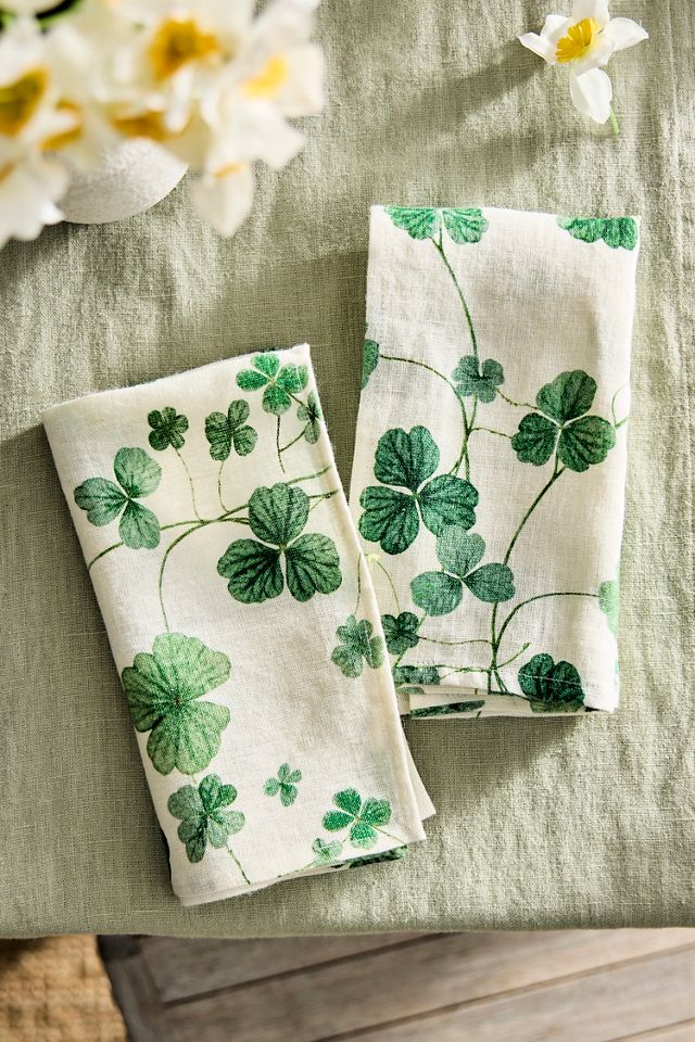Clover Linen Napkins, Set of 2 #1