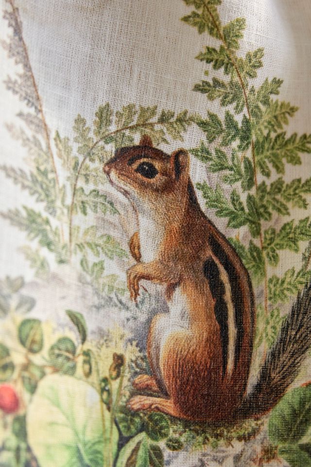 Spring Chipmunk Linen Dish Towel #2