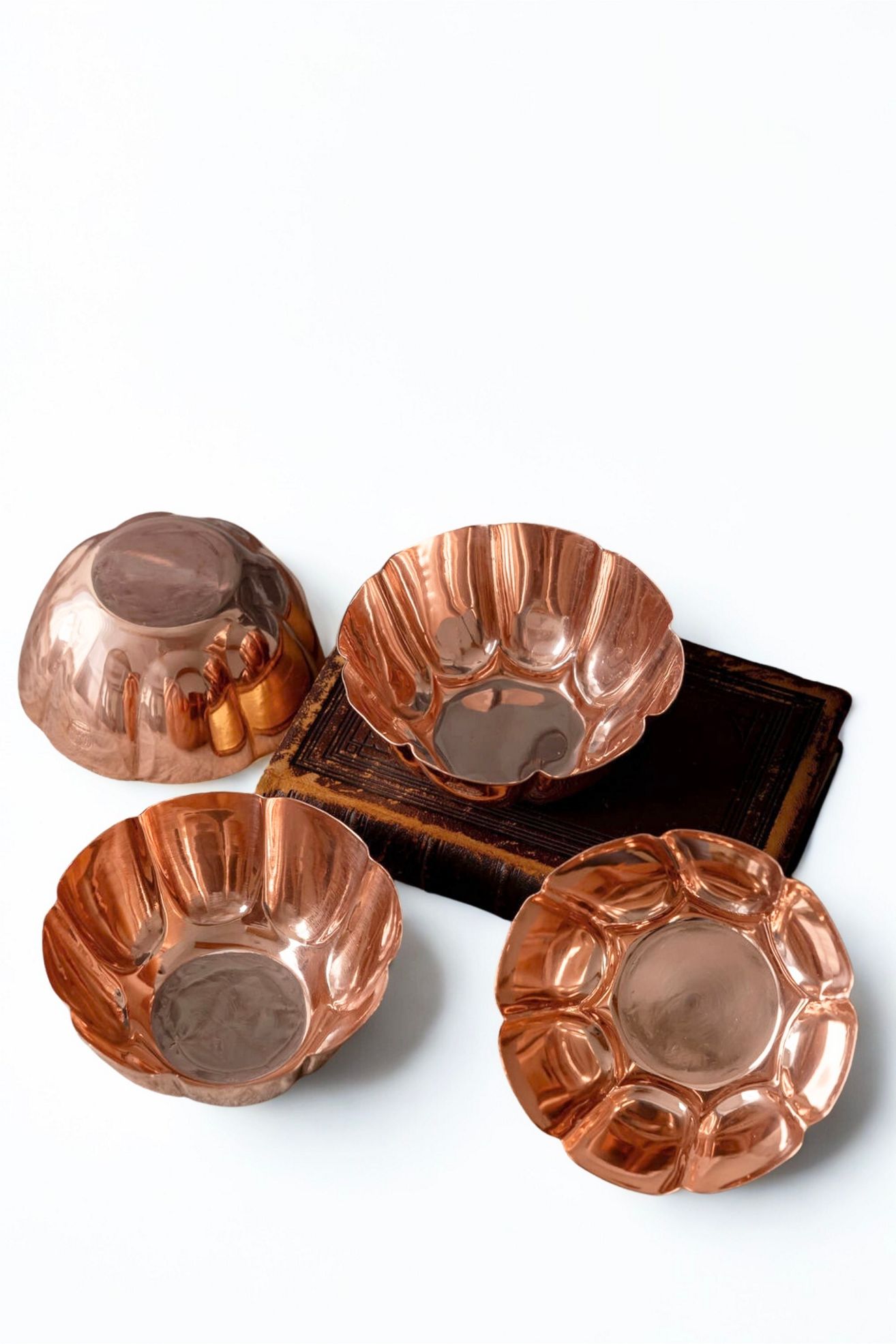 Coppermill Kitchen Vintage Inspired Fluted Bowl Set - Copper, Set Of 2