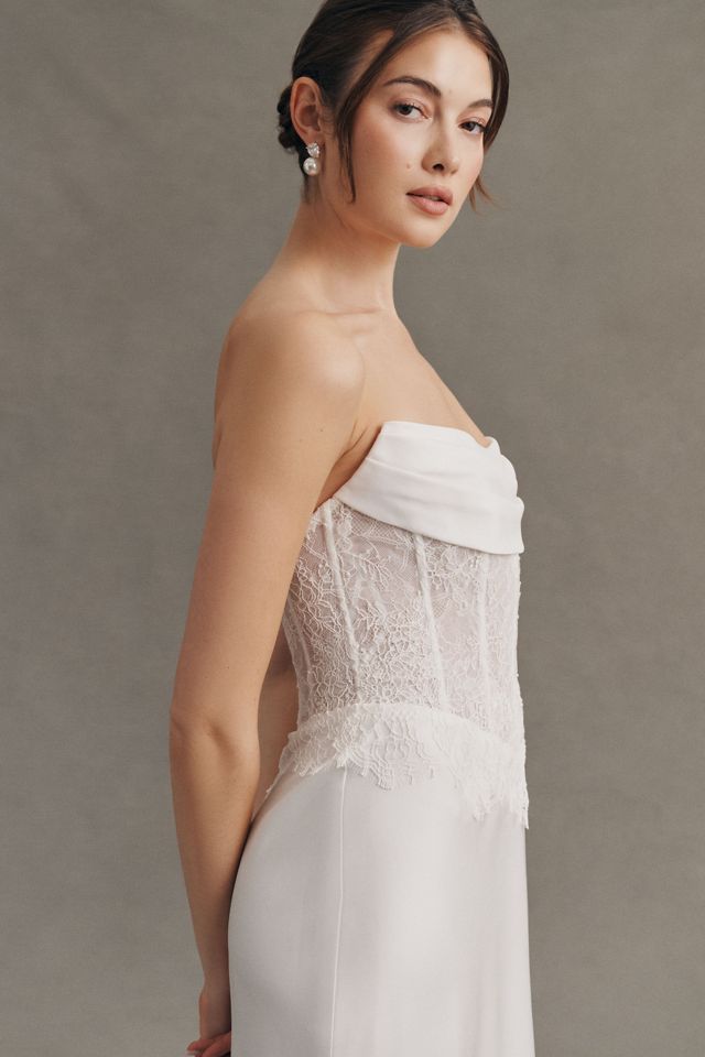 Exclusive: Jenny Yoo Danica Strapless Corset Maxi Dress | Anthropologie